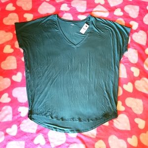 Express NWT Green relaxed tee, t-shirt, loose fit, oversized